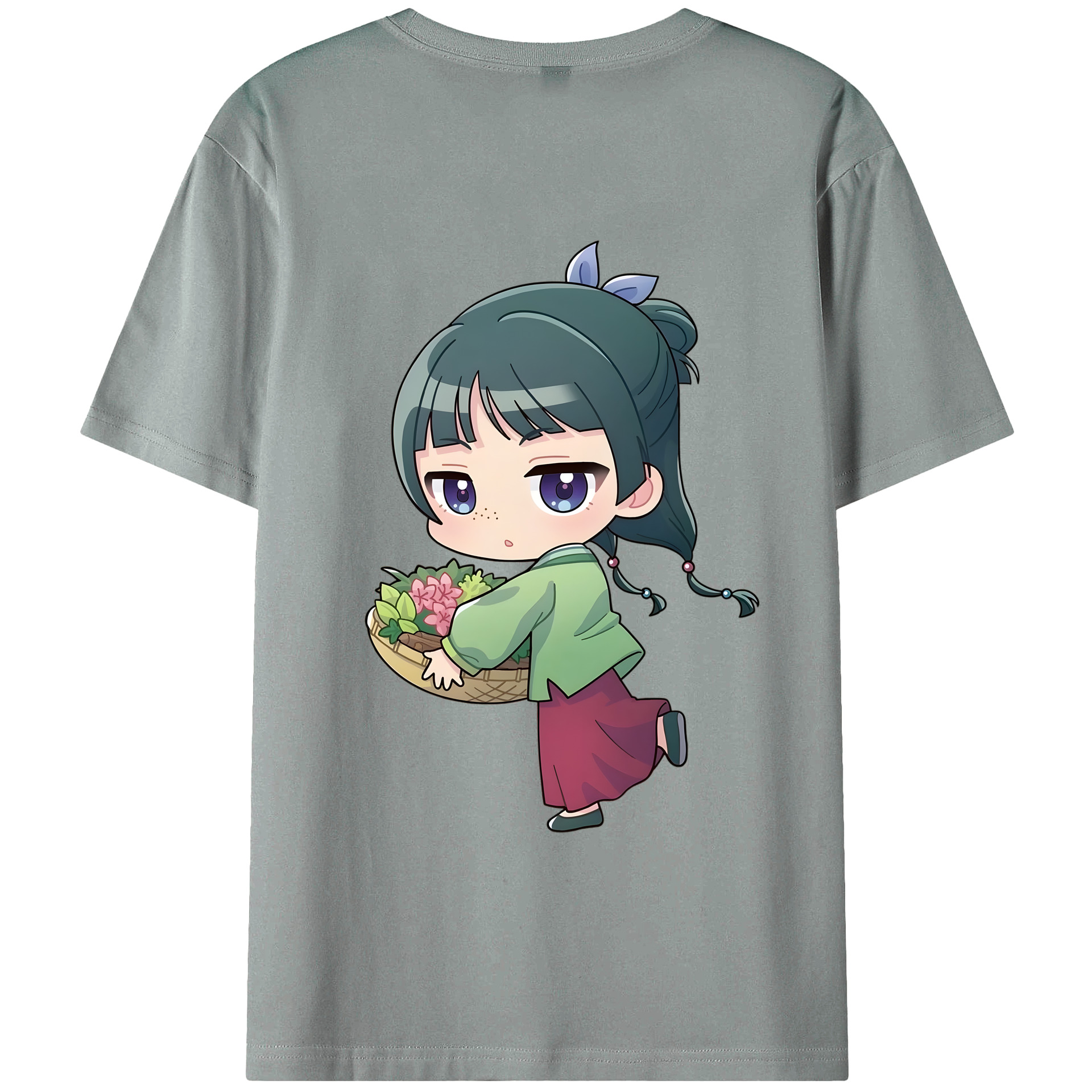 （画像用） 薬屋のひとりごと The Apothecary Diaries 綿100％ メンズ半袖Tシャツ（バックプリント） 通気性